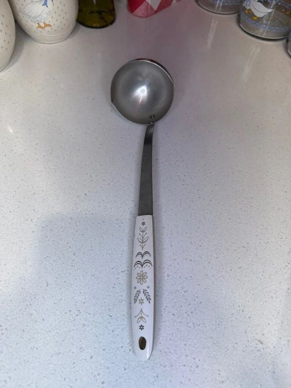 Vintage 1960s Flint Arrowhead Harvest Wheat Stainless Steel Ladle